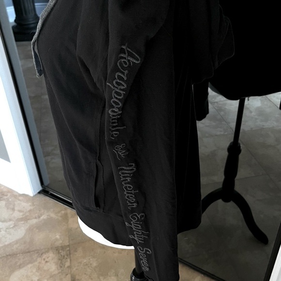 Aeropostale~Cotton Sweatshirt with Hood~Size XL~Black - Picture 3 of 8